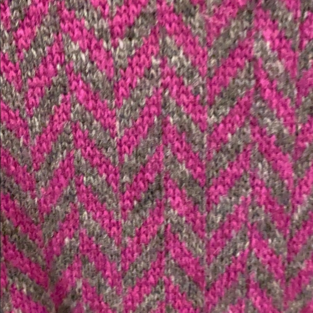 Grey And Plum Herringbone Single Button Cardigan - image 1